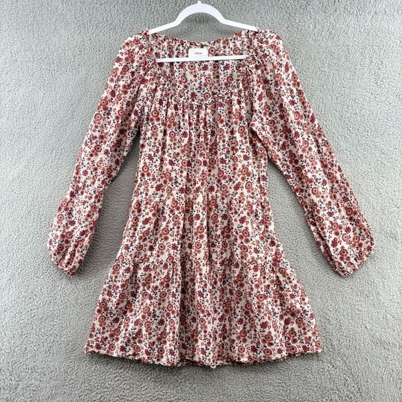 XIRENA Dalyn Dress Womens Size Large Long Sleeve Mini Cotton Silk Red Spark - Picture 2 of 13